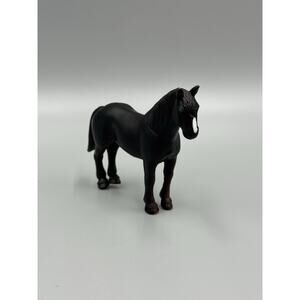 Vintage 1988 Funrise Polish Draft Horse Black Retro Figurine 4” Long